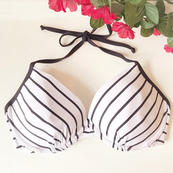 VENUS Other - Lascana for Venus Striped Bikini Swim Top White D